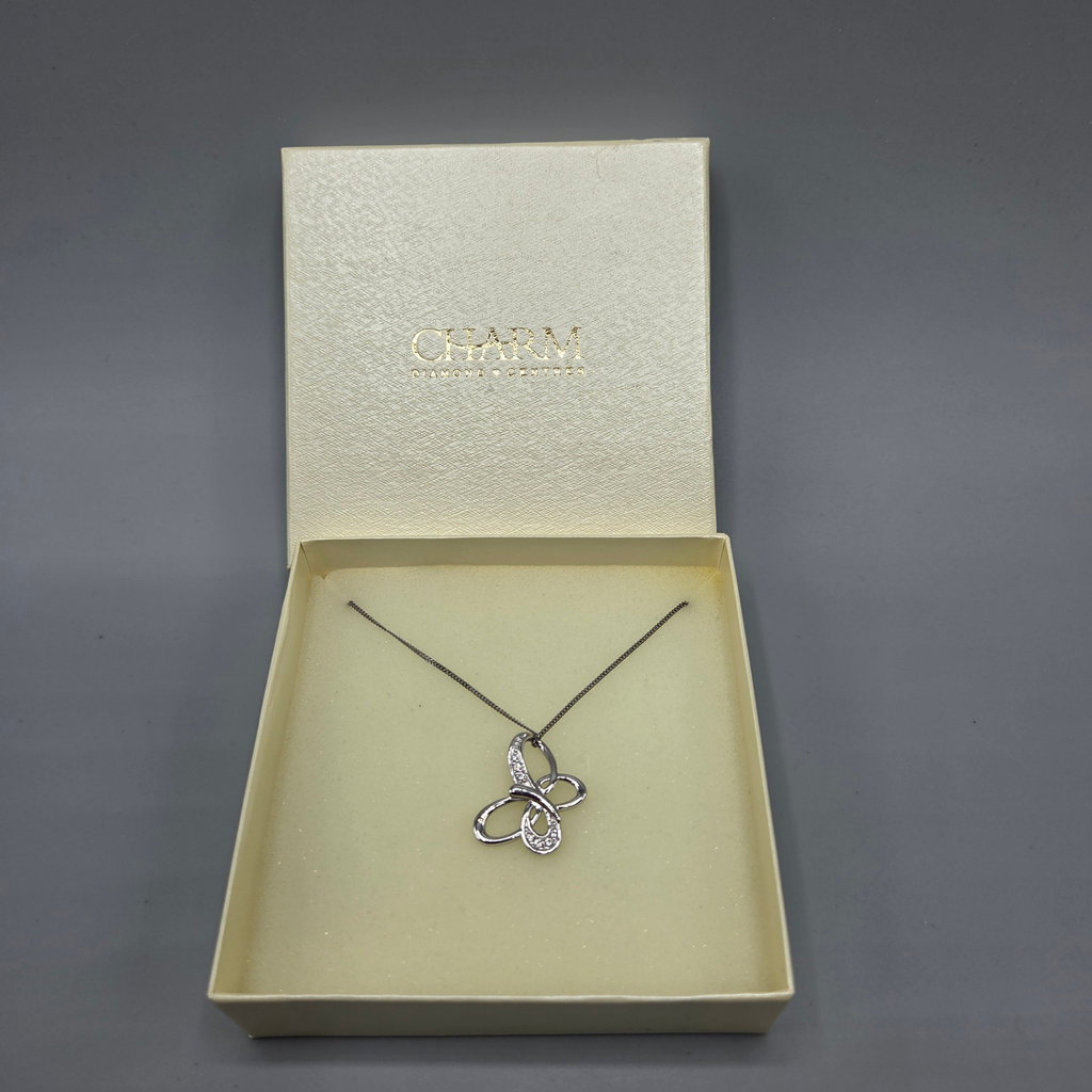 Sterling Silver Butterfly Pendant on Silver Chain - image 1 of 5