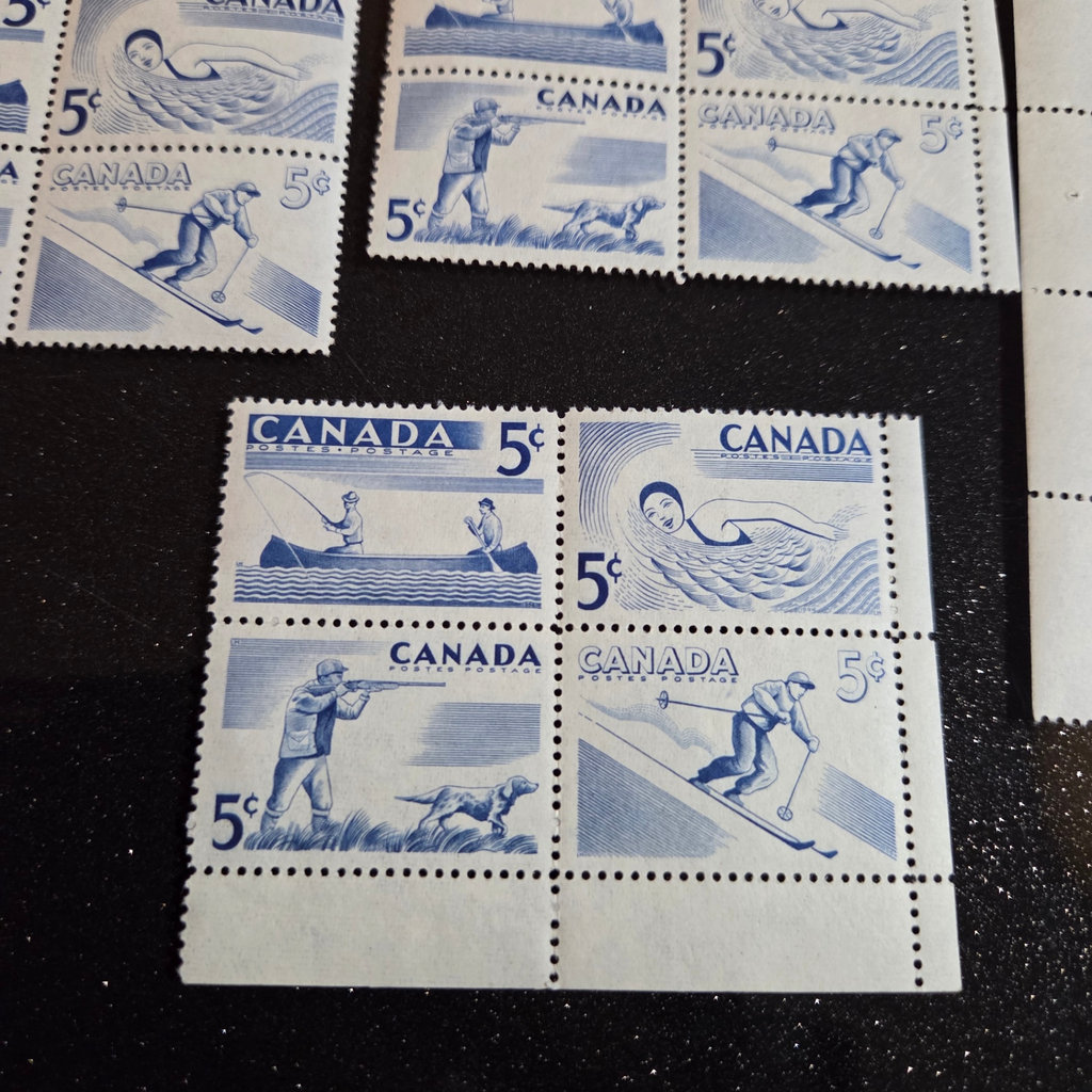 1957 Canada 5 Cent Sports Stamps - image 2 of 3