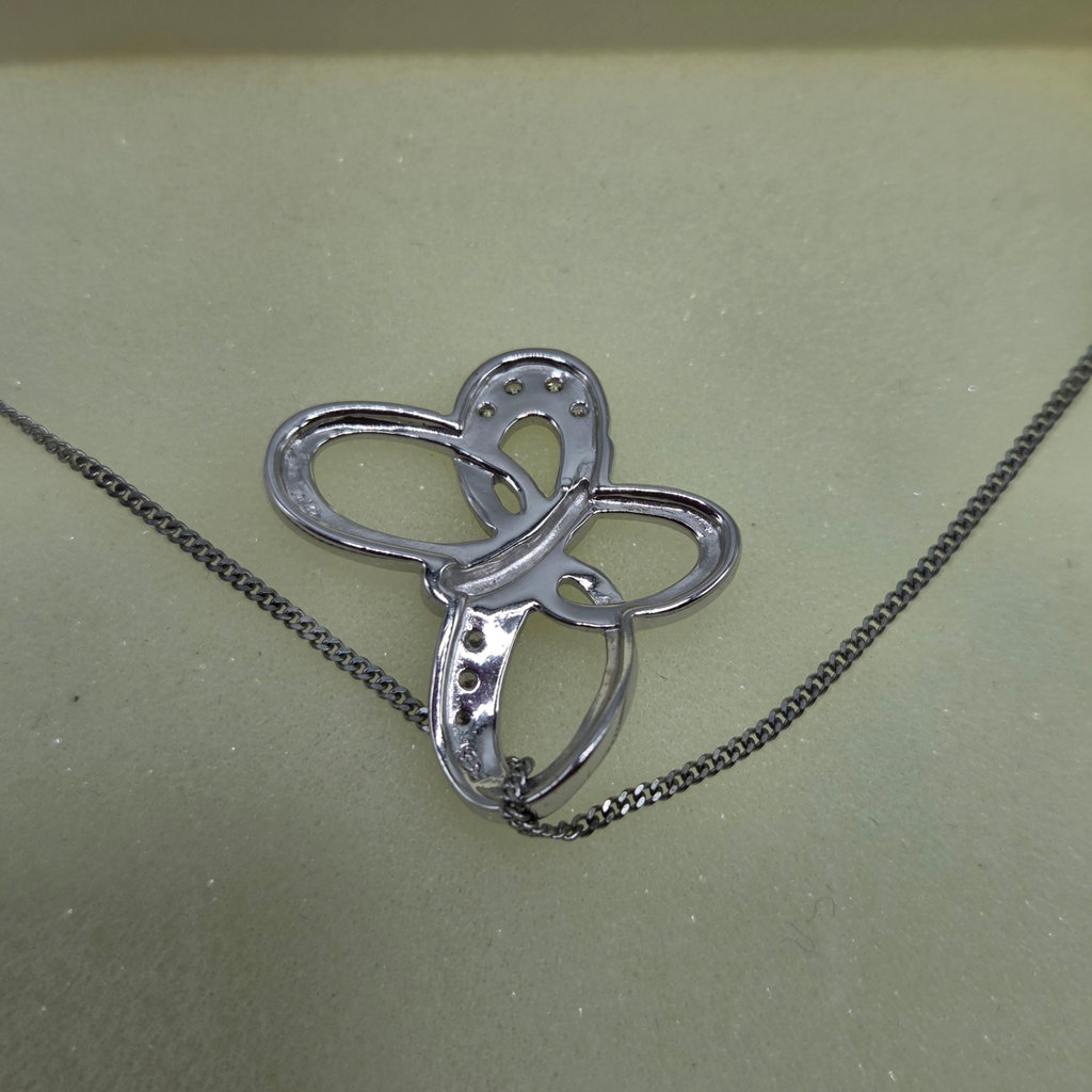 Sterling Silver Butterfly Pendant on Silver Chain - image 3 of 5