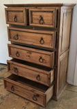 Rustic pine bedroom furniture set with dresser, nightstands, and bed frame - thumbnail 2 of 6