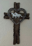 Metal wall art collection: horses, deer, dragon and cross motifs - thumbnail 2 of 8