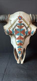 Decorative Native American-inspired skulls, wolf-themed wall art, dreamcatchers, and beaded tomahawk - thumbnail 4 of 8