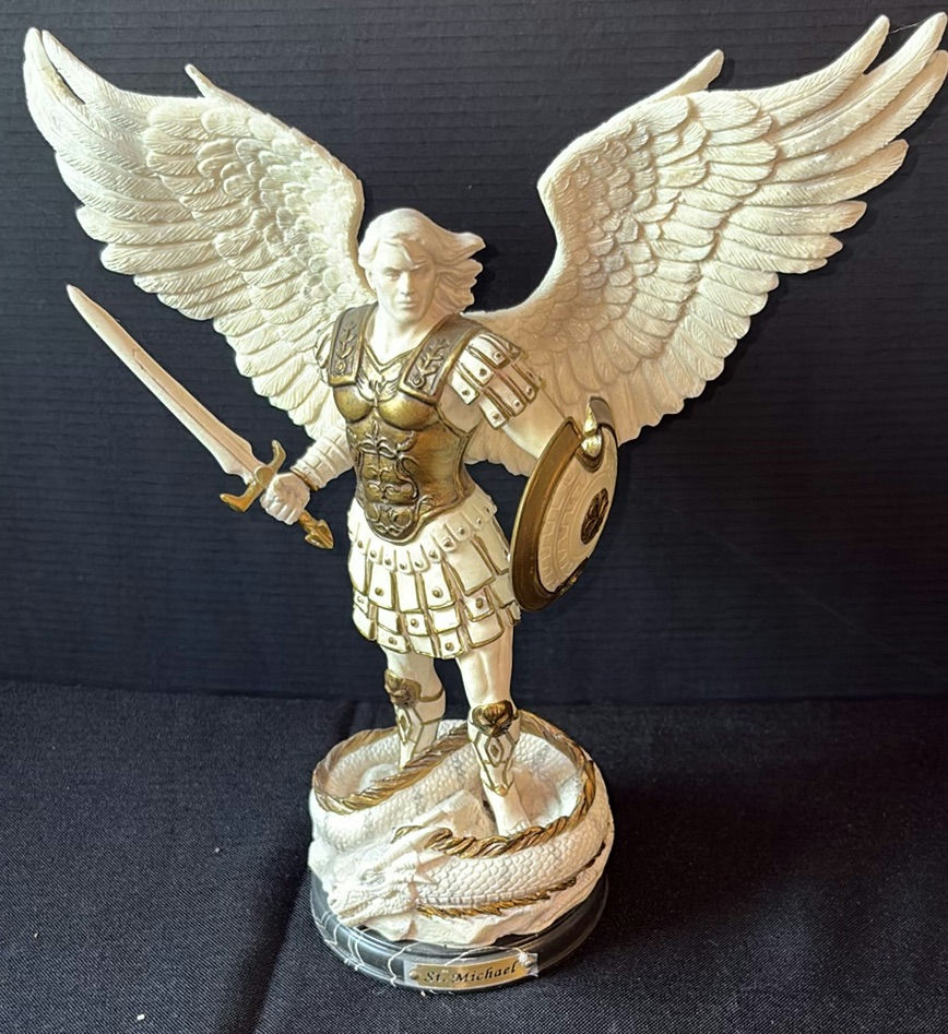 Collection of angel and archangel figurines: St. Michael, St. Gabriel, and St. Raphael - image 10 of 16