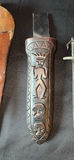 Assorted fixed-blade hunting knives with leather sheaths - thumbnail 7 of 9