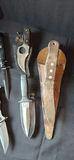 Assorted fixed-blade hunting knives with leather sheaths - thumbnail 3 of 9