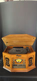 Vintage wooden cabinet stereo with turntable - thumbnail 1 of 5
