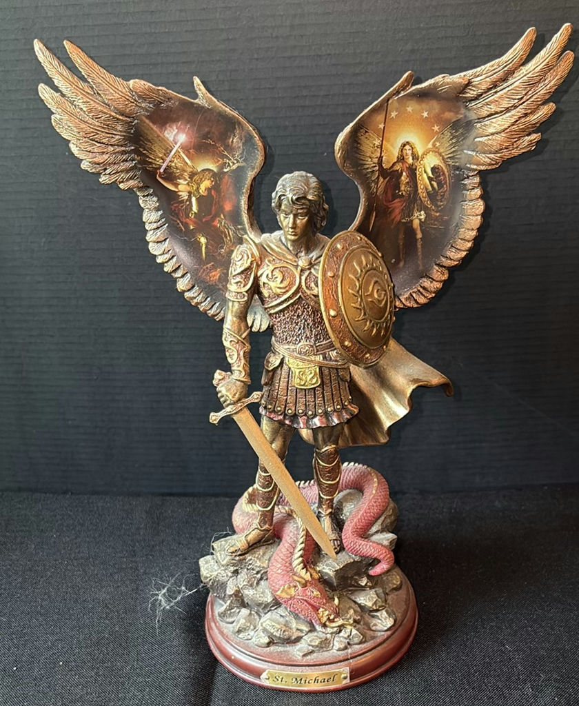 Collection of angel and archangel figurines: St. Michael, St. Gabriel, and St. Raphael - image 7 of 16