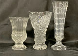 18 Clear Cut Glass Vases - thumbnail 3 of 7