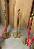 8 Brass Stanchion Posts, Red Velvet Ropes - thumbnail 4 of 7