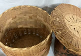 Assorted woven wicker baskets and bottle rack - thumbnail 7 of 7