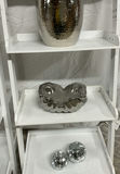 2 White IKEA Shelving, Silver & Gold Decor - thumbnail 5 of 6
