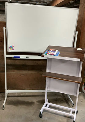 Rolling Whiteboard And Podium - Image 1 of 7