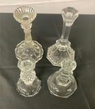 Clear Glass Taper Candle Holders And Candles - thumbnail 6 of 7