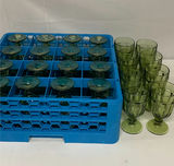 Green Glass Stemmed Goblets - thumbnail 4 of 4