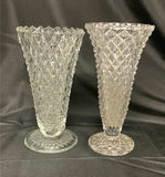 Cut Clear And Colored Glass Vases, cake plates, candle holders, etc. - thumbnail 8 of 9