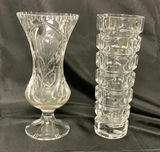 Cut Clear And Colored Glass Vases, cake plates, candle holders, etc. - thumbnail 7 of 9