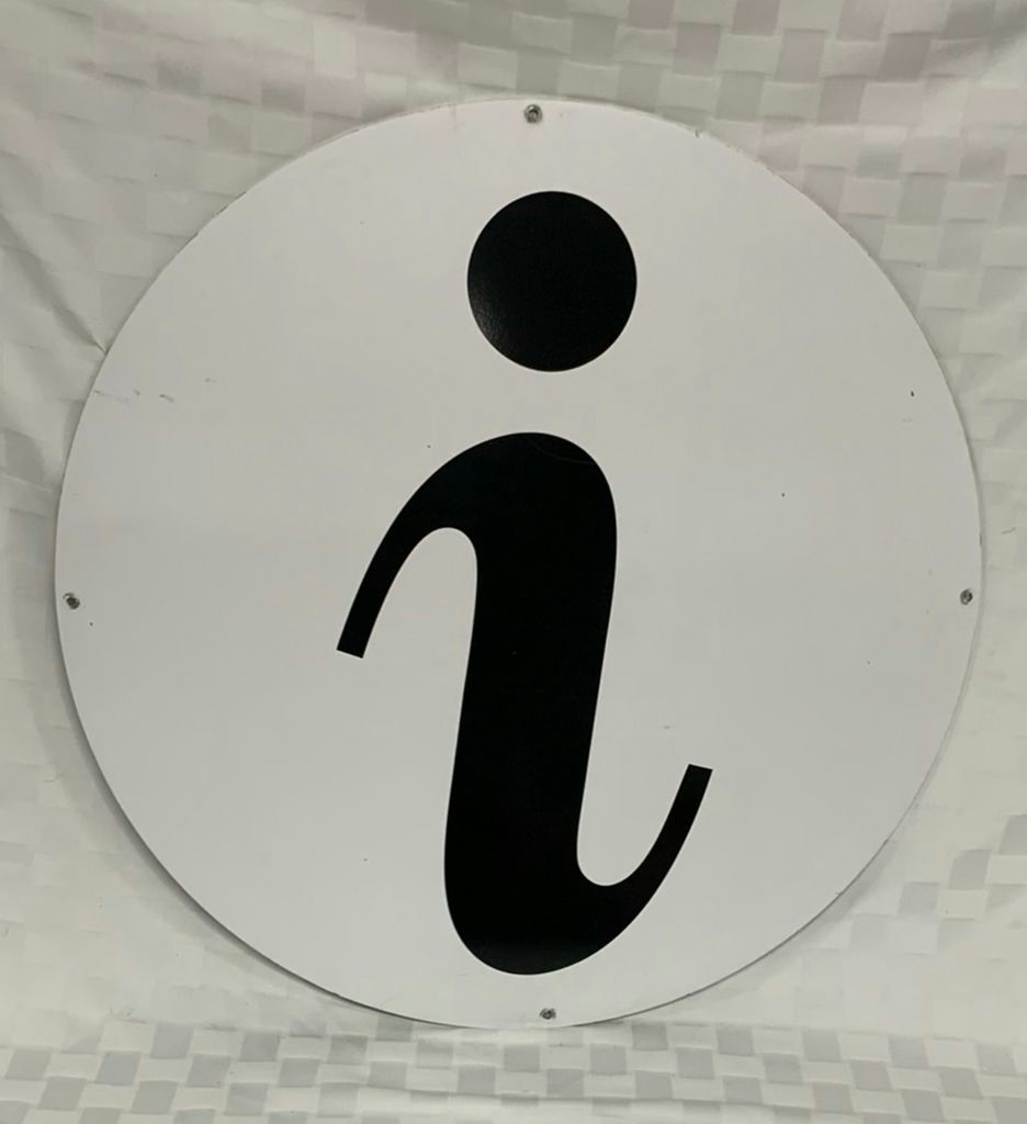 Large Metal Information Sign - image 1 of 3