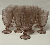 Vintage Pink Tinted Glass Goblets and Tumblers Set - thumbnail 4 of 8