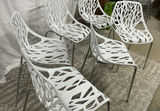 6 White Plastic Bird Nest Chairs - thumbnail 2 of 4