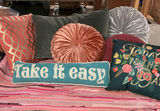 Woven Rug And Throw Pillows, Apricots, Greys, Turquoise - thumbnail 1 of 8