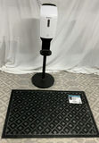 Hand sanitizer dispenser on stand with floor mat - thumbnail 1 of 4
