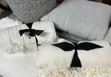 White and Gray Textile Set with Cushions, Throws, Rug, and Storage Basket - thumbnail 2 of 8