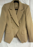 Tan double-breasted blazer, crane-print black dress set, and red Lane Bryant garment - thumbnail 4 of 8