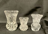 18 Clear Cut Glass Vases - thumbnail 7 of 7