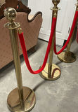 8 Brass Stanchion Posts, Red Velvet Ropes - thumbnail 2 of 7