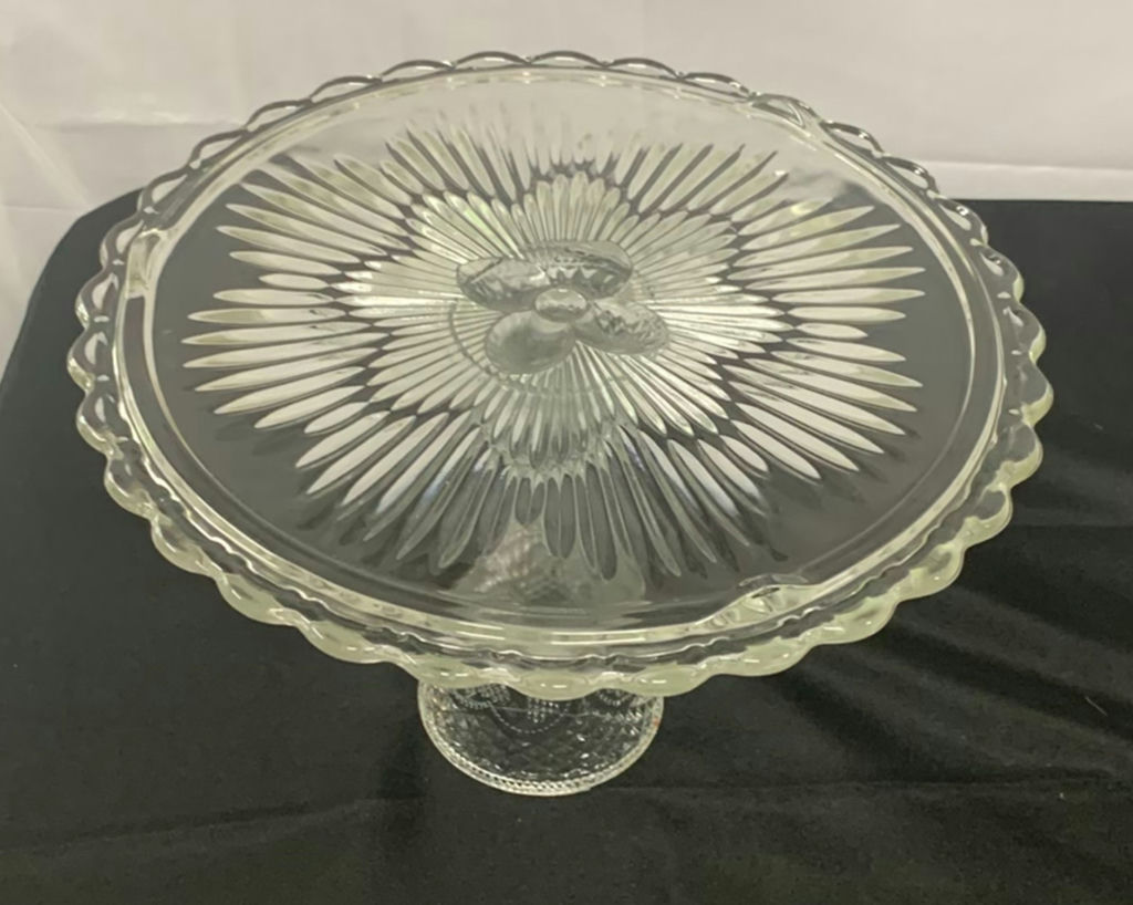 Clear And Colored Cut Glass Serving pieces - image 3 of 9