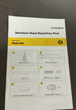 8 Brass Stanchion Posts, Red Velvet Ropes - thumbnail 6 of 7