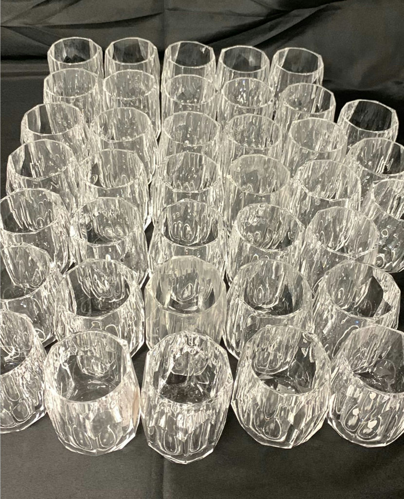 Clear Faceted Plastic Tumblers - image 1 of 4