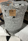 White and Gray Textile Set with Cushions, Throws, Rug, and Storage Basket - thumbnail 3 of 8