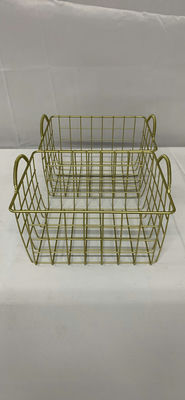 Gold Toned Metal Baskets And Candle Holders - Image 1 of 7