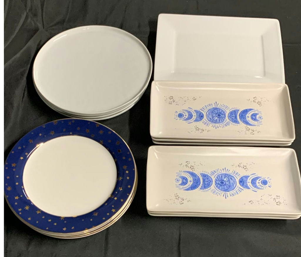 Blue, Gold And White Dishes - image 1 of 11