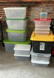 Stackable plastic storage bins and totes - thumbnail 1 of 5