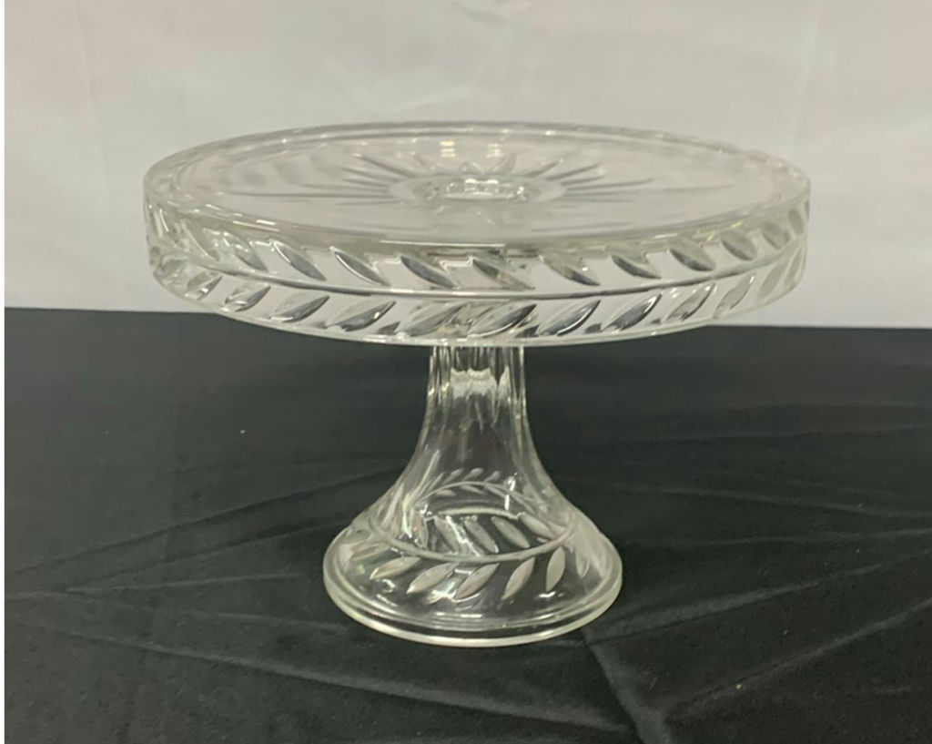 Cut Clear And Colored Glass Vases, cake plates, candle holders, etc. - image 3 of 9