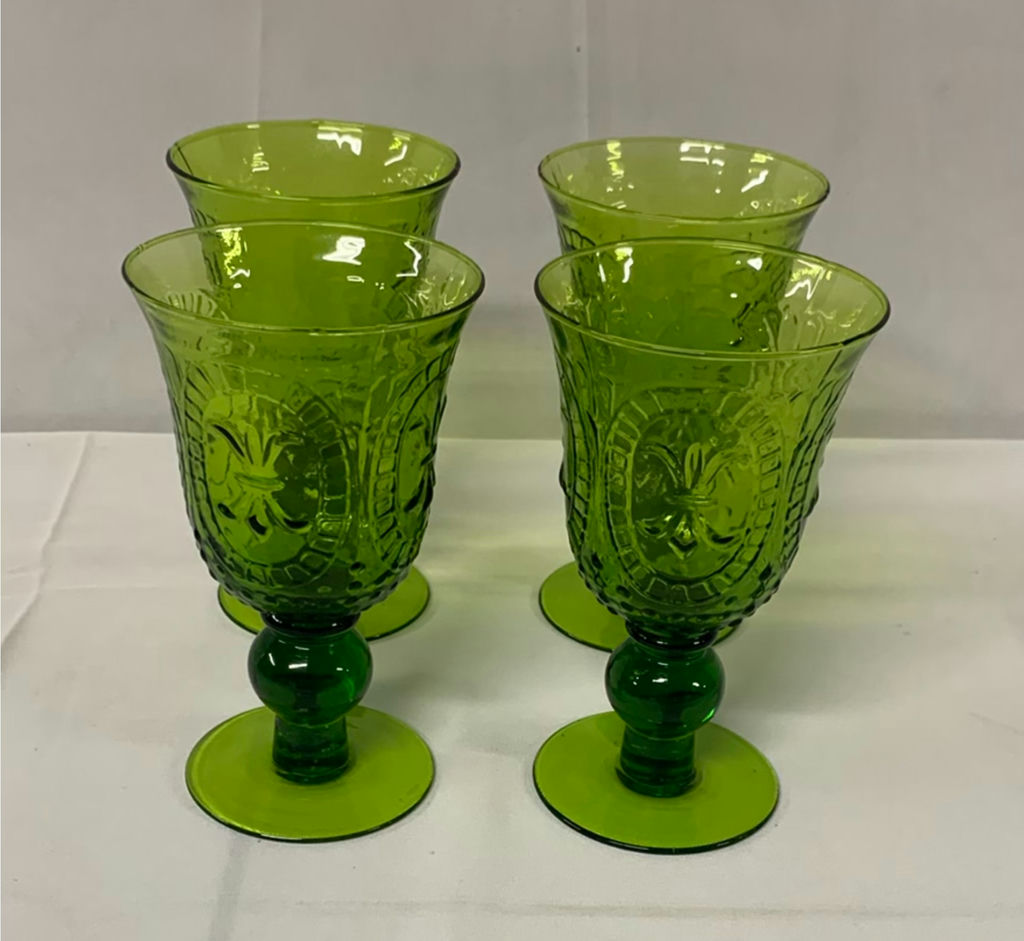 Assorted Colored Glass Goblets and Dessert Cups - image 6 of 7