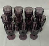 Set of 11 Purple Glass Stemmed Goblets - thumbnail 2 of 4