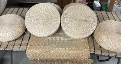 Jute Rugs And Round Pillows - Image 1 of 7