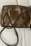 Brown metallic Coach crossbody bag and black leather tote - thumbnail 2 of 6