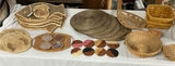 Assorted Woven Baskets, Trays, and Circular Placemats - thumbnail 3 of 13