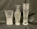 18 Clear Cut Glass Vases - thumbnail 5 of 7