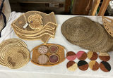 Assorted Woven Baskets, Trays, and Circular Placemats - thumbnail 1 of 13