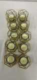 Gold Toned Metal And Glass Votive Holders - thumbnail 3 of 8