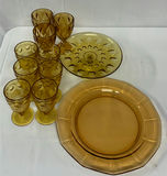 Amber Colored Glass Dish Ware - thumbnail 1 of 6