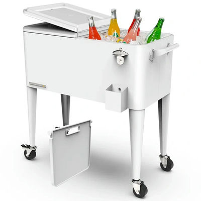 80 Quart Patio Cooler New In Box And Dual Trash can - Image 1 of 7