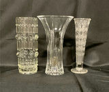 18 Clear Cut Glass Vases - thumbnail 4 of 7