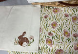 Wicker picnic baskets with blue floral and yellow dinnerware, glassware, and linens - thumbnail 12 of 12