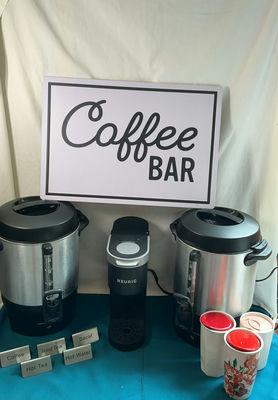 Coffee Bar Station with Urns, Keurig, and Pods - Image 1 of 8